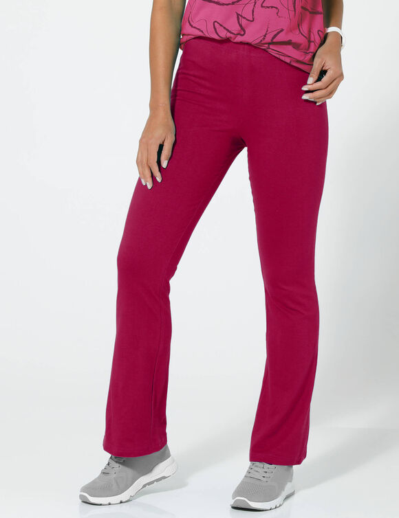 Legging trompette maille jersey (cerise) Legging trompette maille jersey (cerise)